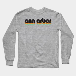 Ann Arbor Retro Throwback Long Sleeve T-Shirt